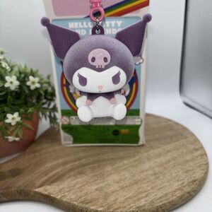 Hello Kitty & Friends Flocked Kuromi Hanger  Keychain NOB Birthday Gift Party